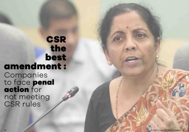 CSR the best amendment : Companies to face penal action for not meeting CSR rules