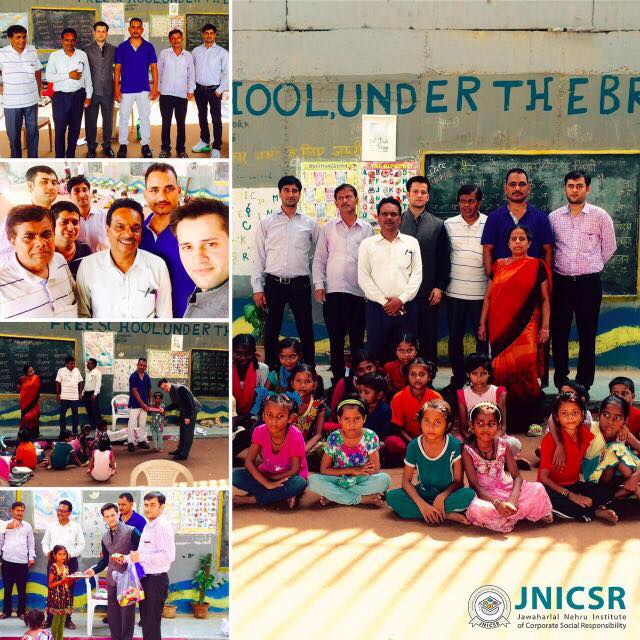 JNICSR Foundation Distributed stationary and eatables to the underprivileged girl.