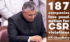 187 companies face penal action for CSR violations: by Honourable Minister  P.P Chaudhary