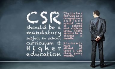 CSR should be a mandatory subject in school curriculum and Higher education